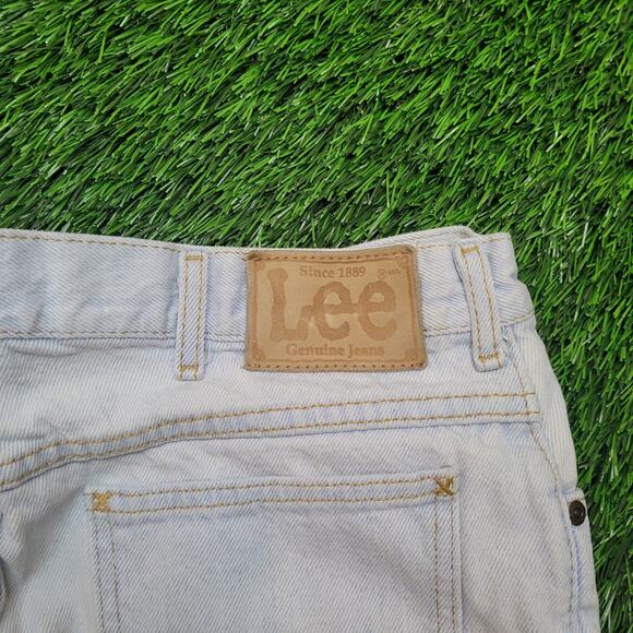 VTG 90s Lee Jeans Mens 34x28 Straight Leg Mid Rise Zipper Pockets Relaxed Fit - Picture 9 of 11